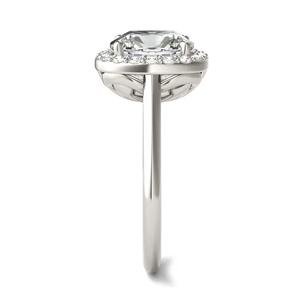Elongated Cushion Signature Halo Engagement Ring