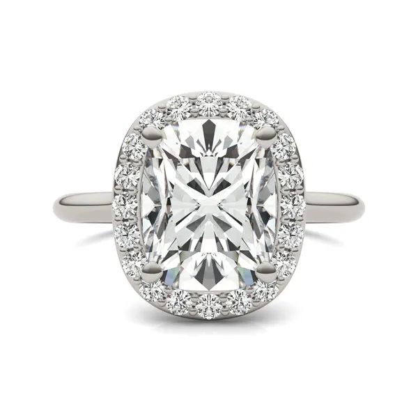 Elongated Cushion Signature Halo Engagement Ring