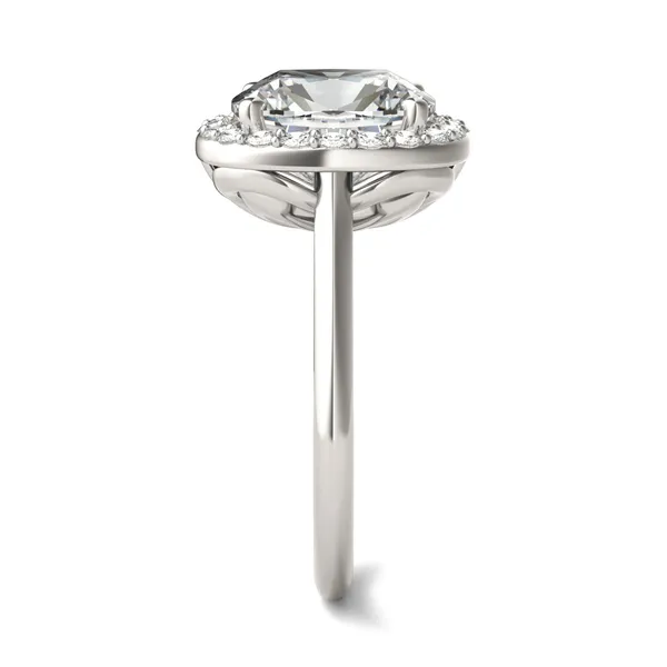 Elongated Cushion Signature Halo Engagement Ring