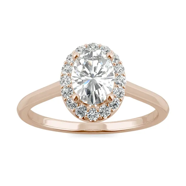 Oval Signature Halo Engagement Ring