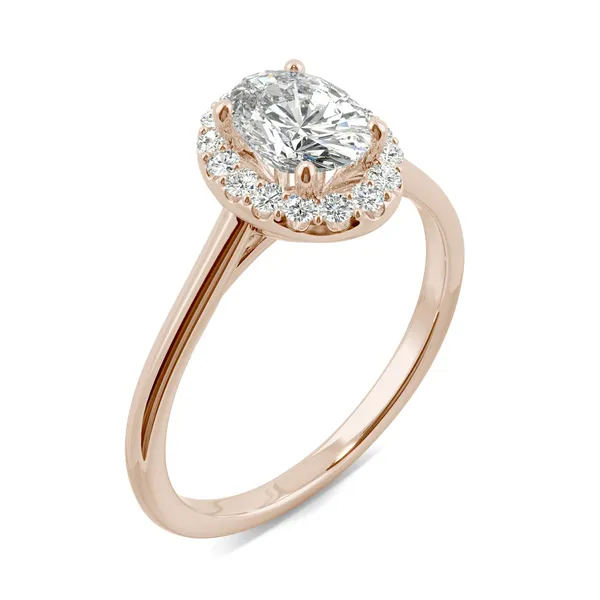 Oval Signature Halo Engagement Ring