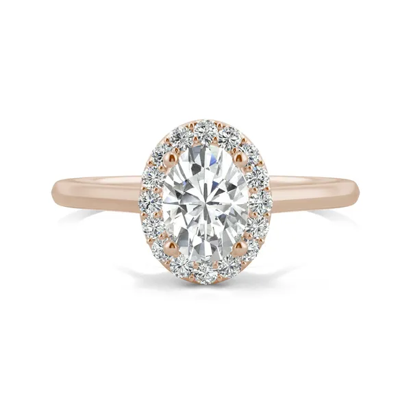 Oval Signature Halo Engagement Ring
