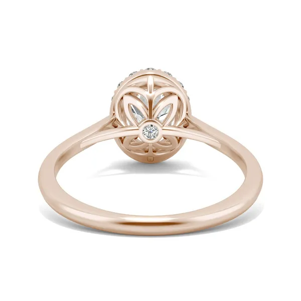 Oval Signature Halo Engagement Ring