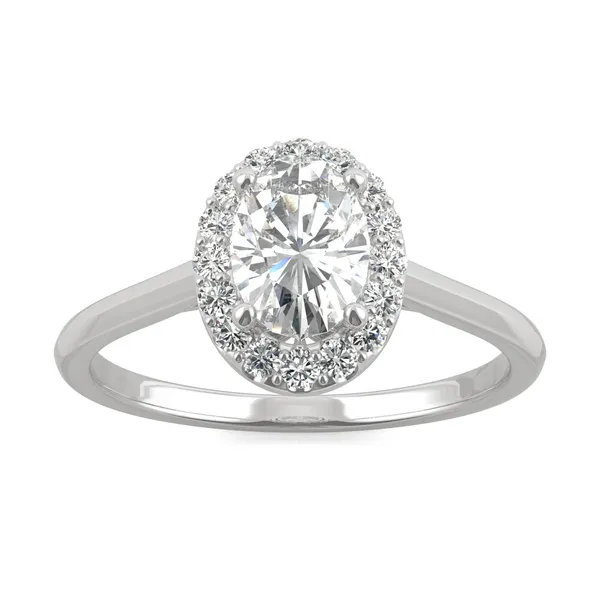 Oval Signature Halo Engagement Ring