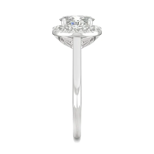 Oval Signature Halo Engagement Ring