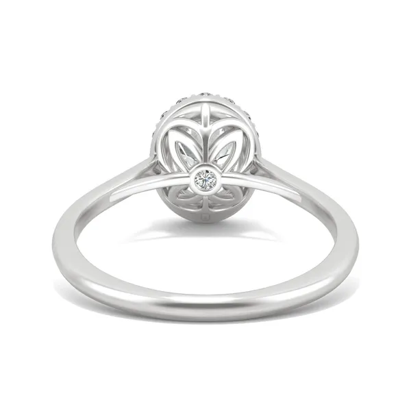 Oval Signature Halo Engagement Ring