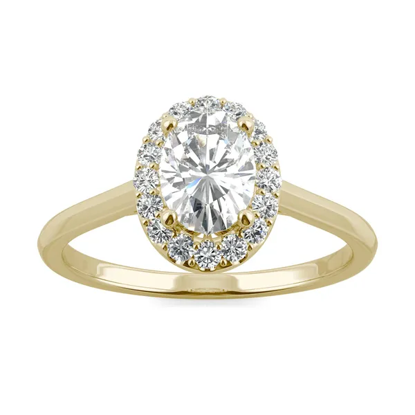 Oval Signature Halo Engagement Ring