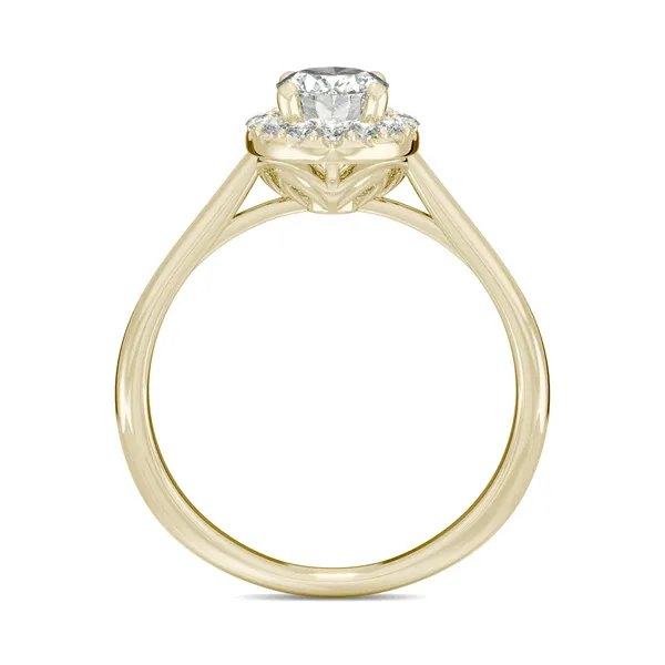 Oval Signature Halo Engagement Ring