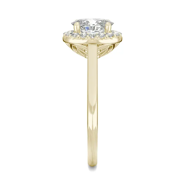 Oval Signature Halo Engagement Ring