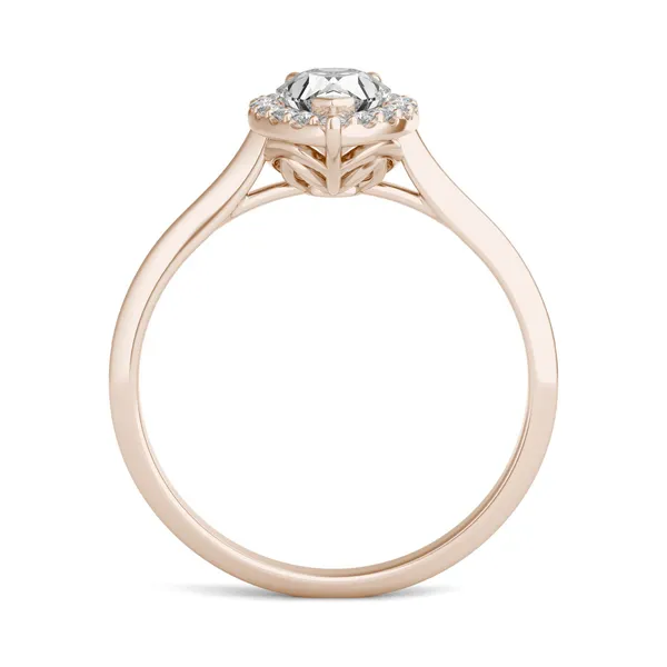 Pear Signature Halo Engagement Ring