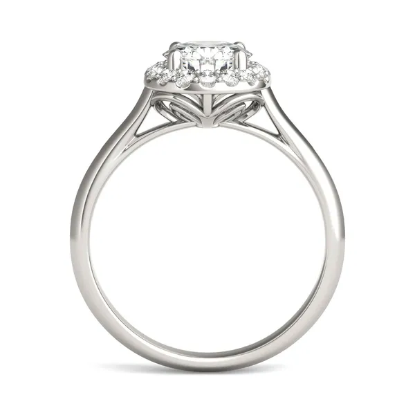 Round Hearts & Arrows Signature Halo Engagement Ring