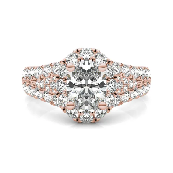 Oval Signature Pavé Accented Halo