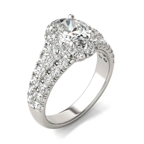 Oval Signature Pavé Accented Halo