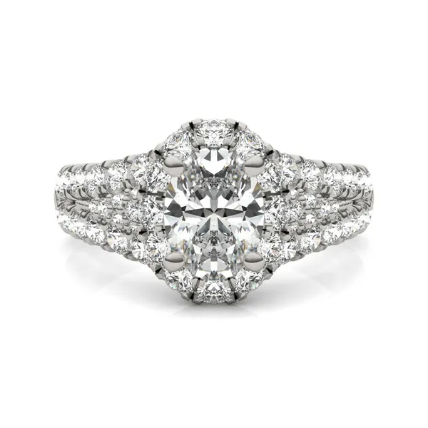 Oval Signature Pavé Accented Halo