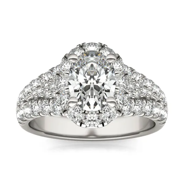 Oval Signature Pavé Accented Halo