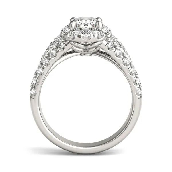 Oval Signature Pavé Accented Halo