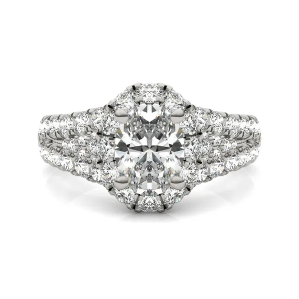 Oval Signature Pavé Accented Halo