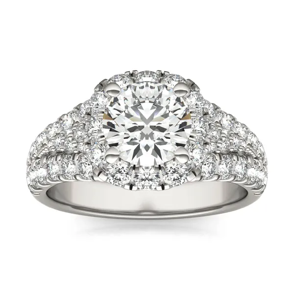 Round Brilliant Signature Pavé Accented Halo