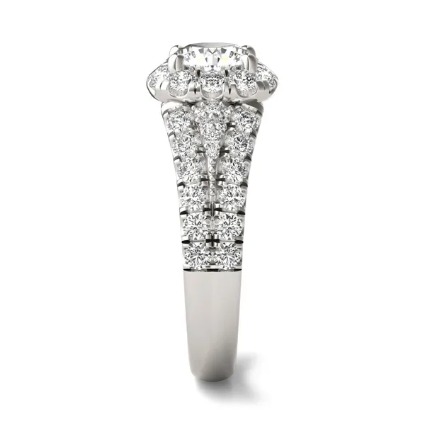 Round Brilliant Signature Pavé Accented Halo