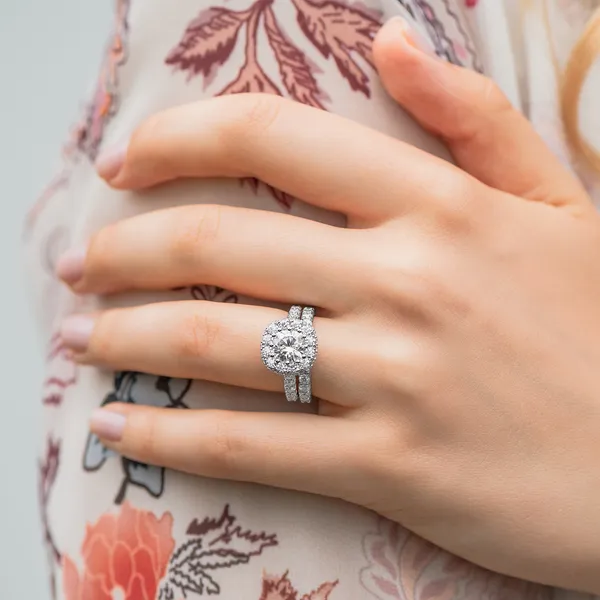 Cushion Harmony Halo Engagement Ring