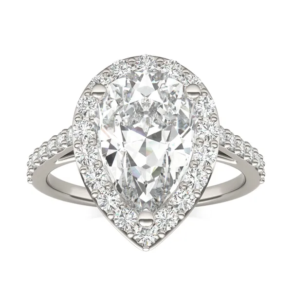 Pear Joy Halo Engagement Ring