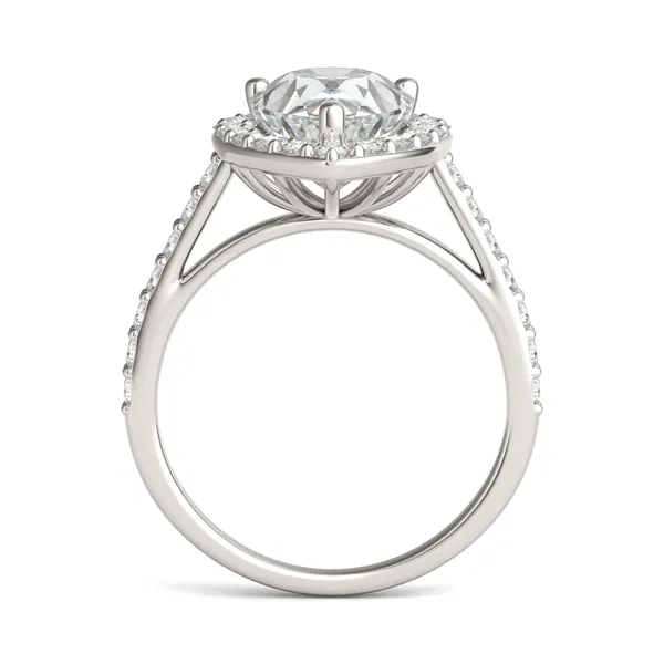 Pear Joy Halo Engagement Ring