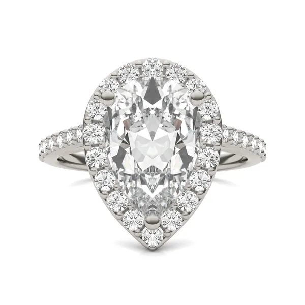 Pear Joy Halo Engagement Ring