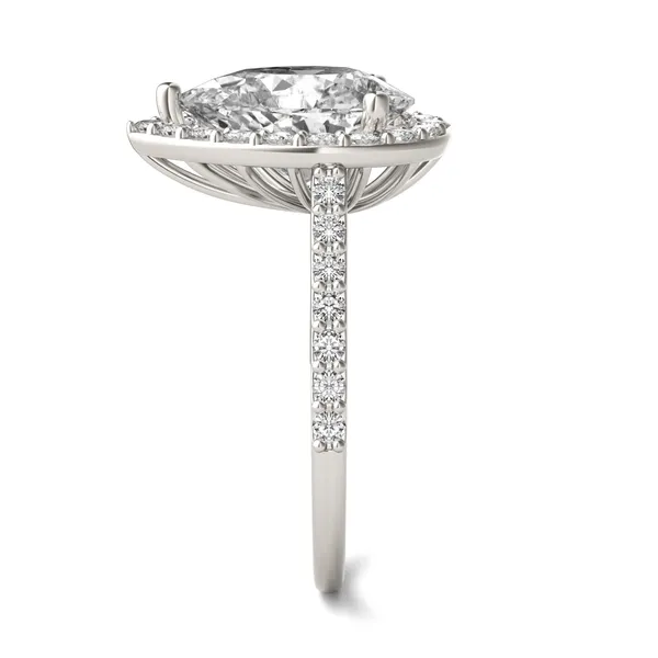 Pear Joy Halo Engagement Ring