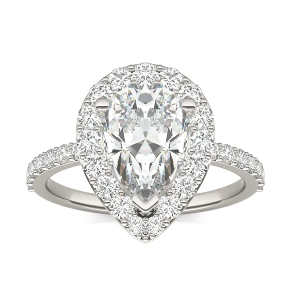 Pear Elevated Halo Engagement Ring