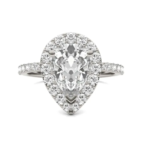 Pear Elevated Halo Engagement Ring