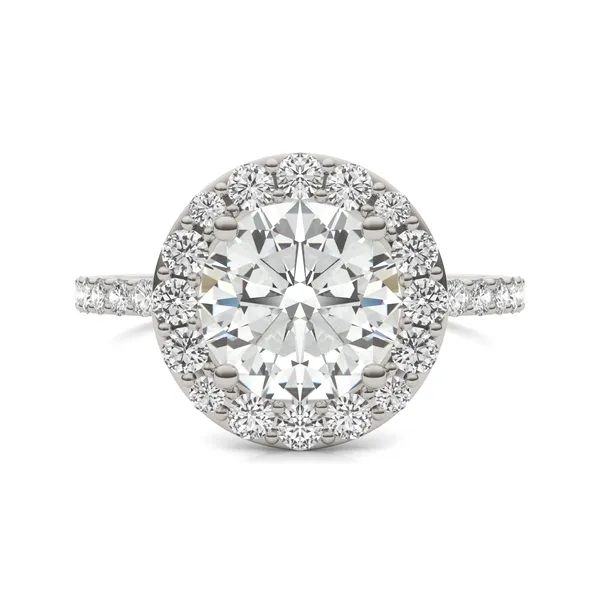 Round Brilliant Elevated Halo Engagement Ring