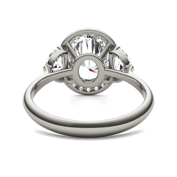 Oval Luna Halo Engagement Ring