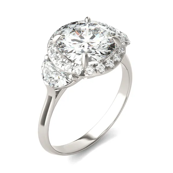 Round Brilliant Luna Halo Engagement Ring