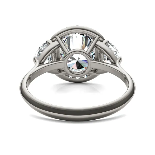 Round Brilliant Luna Halo Engagement Ring