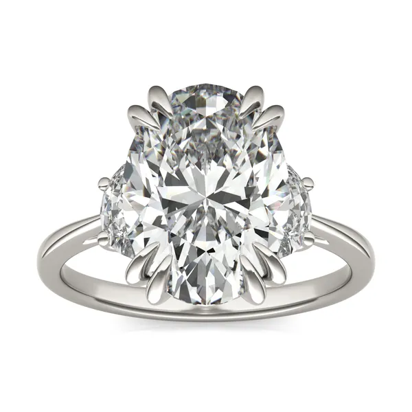 Oval Solstice Three-Stone Engagement Ring