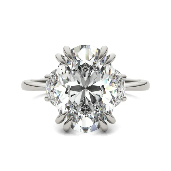 Oval Solstice Three-Stone Engagement Ring
