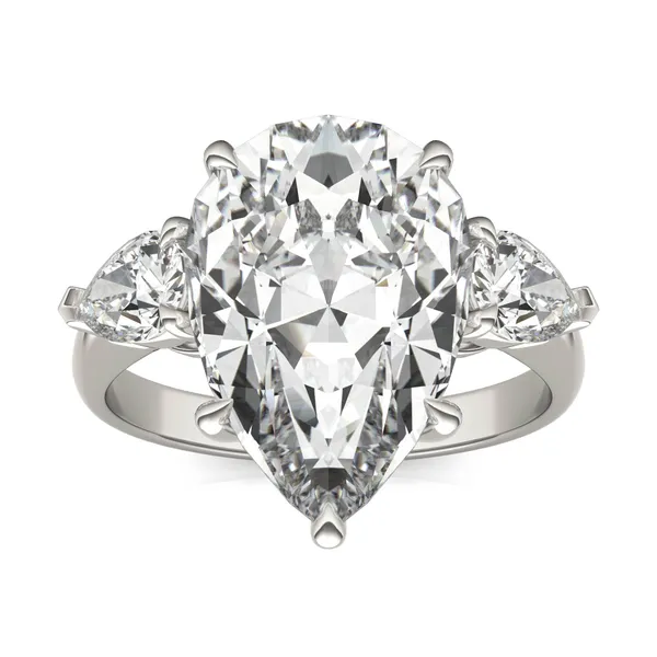 Pear Solstice Three-Stone Exotic Engagement Ring