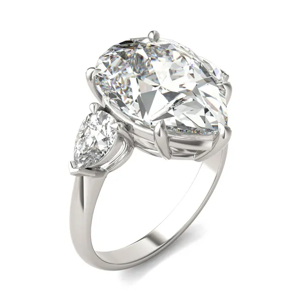 Pear Solstice Three-Stone Exotic Engagement Ring