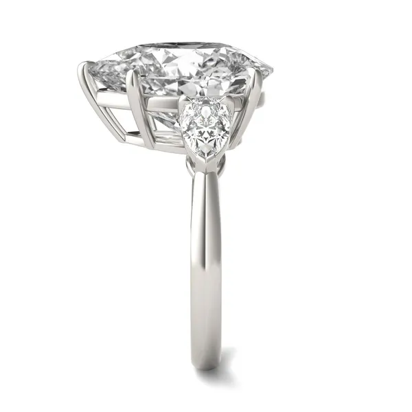 Pear Solstice Three-Stone Exotic Engagement Ring