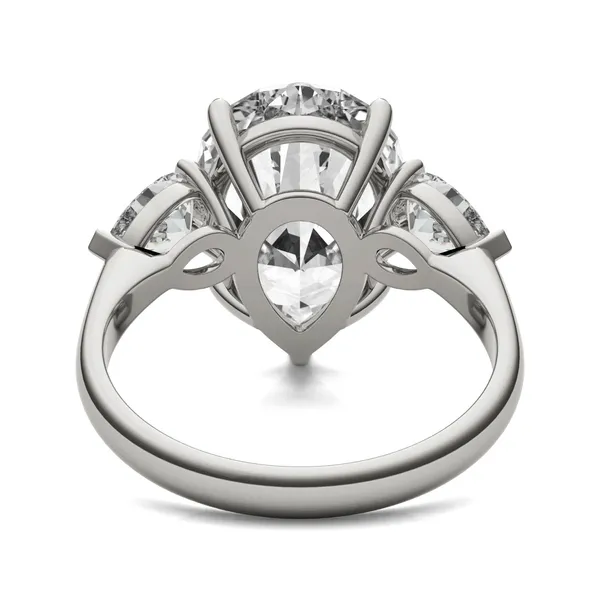 Pear Solstice Three-Stone Exotic Engagement Ring