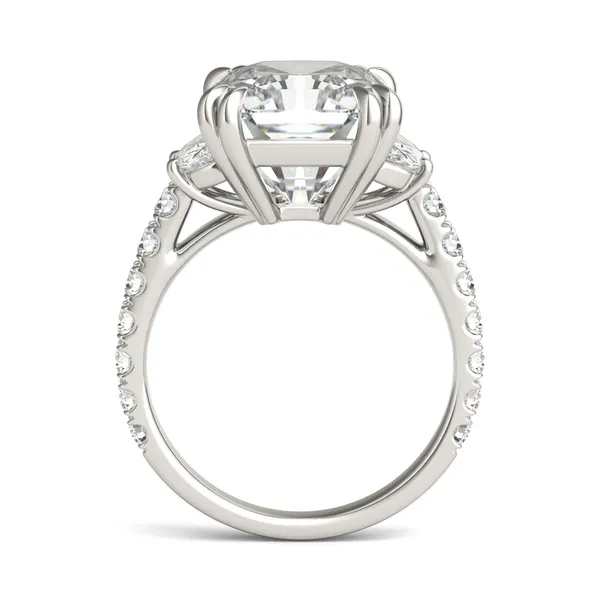 Radiant Solstice Accented Three-Stone Exotic Engagement Ring