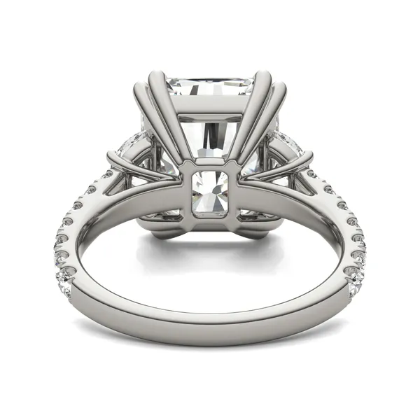 Radiant Solstice Accented Three-Stone Exotic Engagement Ring