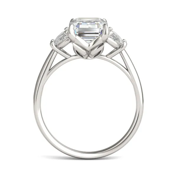 Emerald Signature Half Moon Three-Stone Engagement Ring