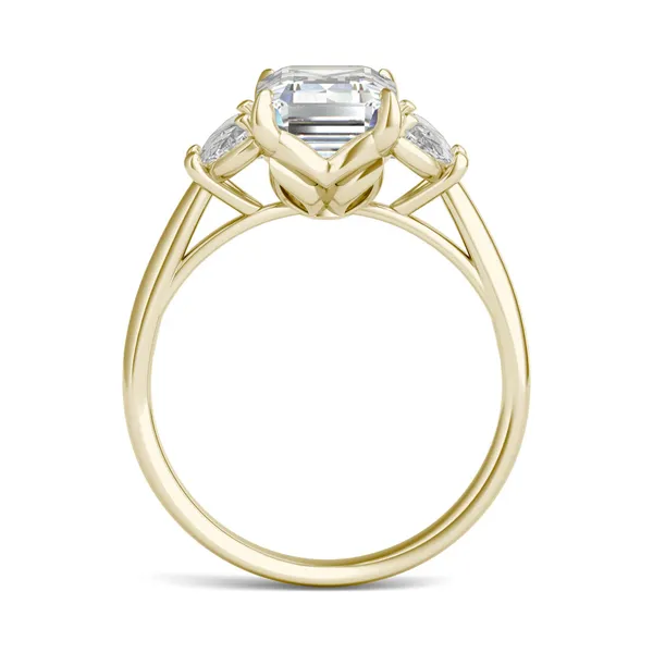 Emerald Signature Half Moon Three-Stone Engagement Ring