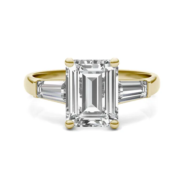 Emerald Signature Tapered Baguette Three-Stone Engagement Ring