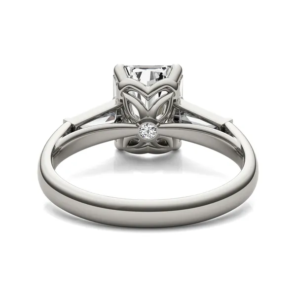 Radiant Signature Tapered Baguette Three-Stone Engagement Ring
