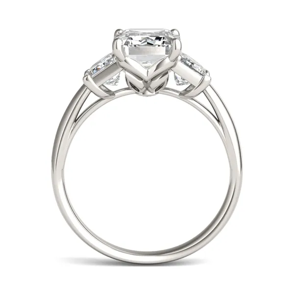 Emerald Signature Trapazoid Three-Stone Engagement Ring