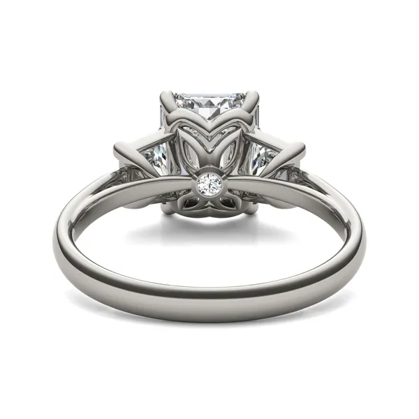 Emerald Signature Trapazoid Three-Stone Engagement Ring