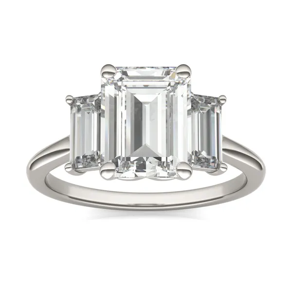 Emerald Signature Baguette Three-Stone Engagement Ring