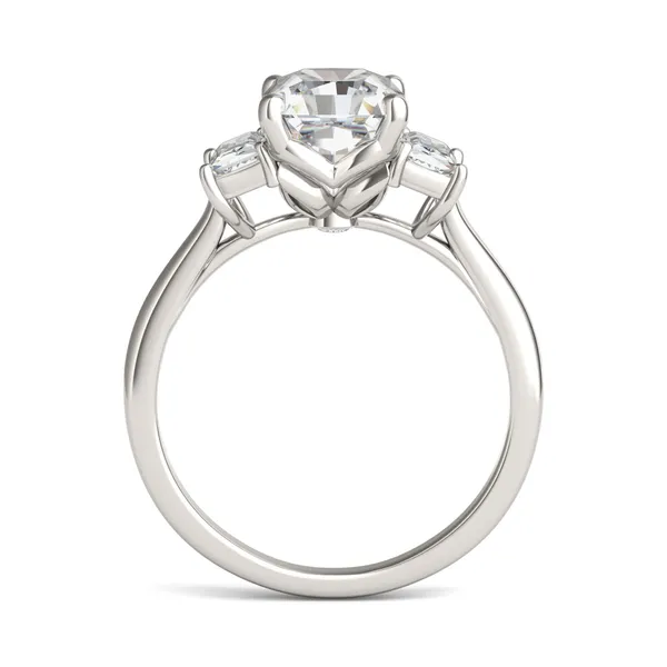 Radiant Signature Baguette Three-Stone Engagement Ring